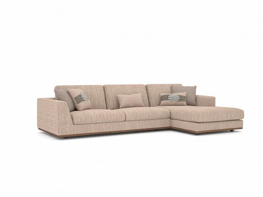 Meubles rembourrés Canapé d'angle Beige Canapé de luxe Canapé en tissu en forme de L Canapé relax Canapé rembourré Salon