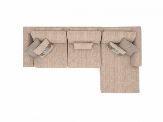 Meubles rembourrés Canapé d'angle Beige Canapé de luxe Canapé en tissu en forme de L Canapé relax Canapé rembourré Salon