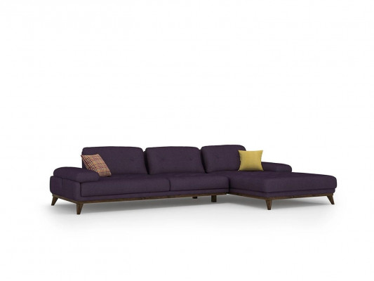 Suite d'angle de luxe Salon Canapé d'angle Lilas en L-forme Ameublement Canapé Neuf