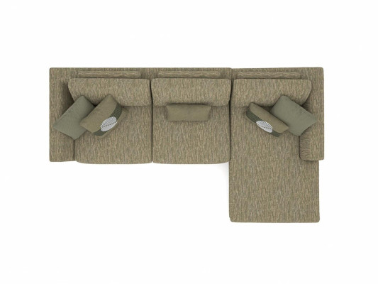 Canapé d'angle vert en L Salon Canapé rembourré Moderne Textile Sofa Couch