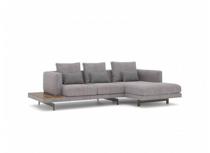 Ensemble de salon Canapé d'angle en forme de L Gris Canapé Sofa Canapé design Mobilier rembourré