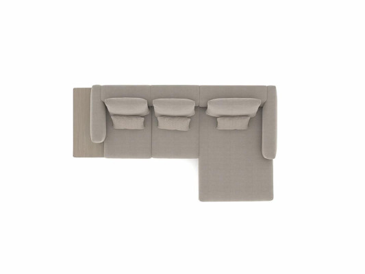 Canapé d'angle moderne en tissu gris pour designer Canapé-lit Meubles rembourrés Salle de séjour