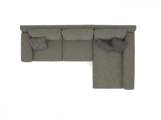 Canapé d'angle designer gris L-forme Relax Salon Canapé rembourré Mobilier moderne de luxe