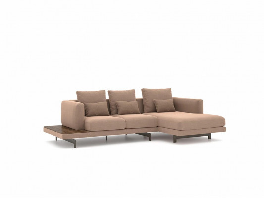 Meubles rembourrés Canapé d'angle en L-forme Beige Mobilier design Ensemble de coins Salon