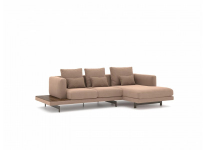 Meubles rembourrés Canapé d'angle en L-forme Beige Mobilier design Ensemble de coins Salon