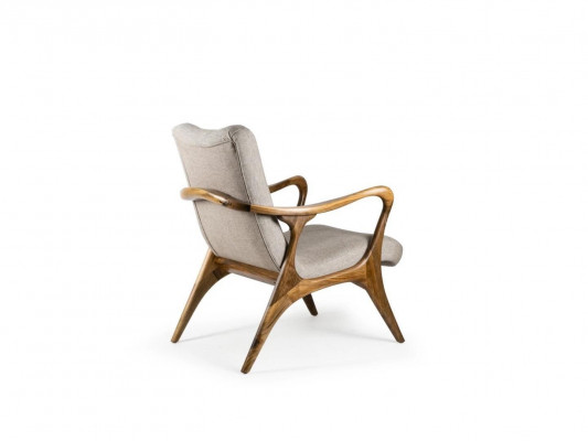 Sessel Sofa Sitz Modernes Holz Design Textilbezogener Armsessel neu