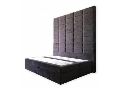 Lit double Rembourré Lit Marron 180x200 Lits Mobilier de luxe Design Panneau mural nouveau