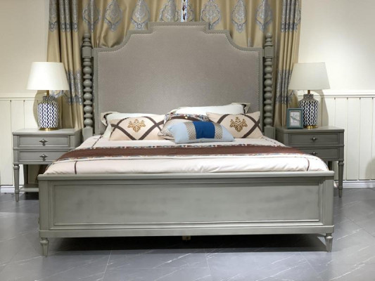 Lit Lit double Chambre à coucher Design Lits Moderne Rembourrage Bois Textile Mobilier neuf