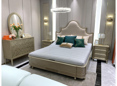 Conception de chambre à coucher Ensemble de lits Lits 2x Table de chevet 3 pièces. Mobilier complet