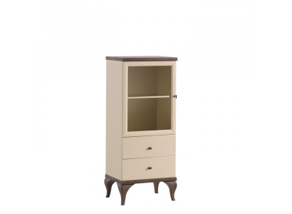 Armoire en verre Armoires de salon Buffet beige Vitrine en bois Meubles du salon