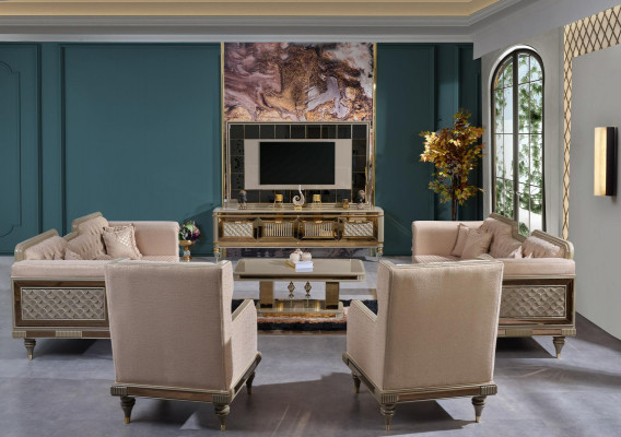 Mur pour la salle de séjour TV basseboard TV basseboard dans un design premium luxueux en acier inoxydable