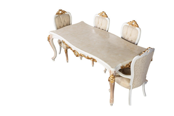 Tableau Classique r Luxury Wood Tables Style Baroque Rococo Antique Salle à Manger Salon