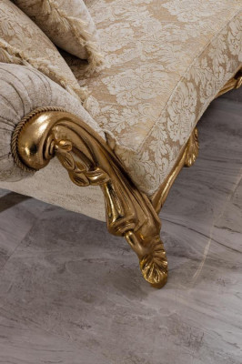 Canapé et fauteuil Chesterfield en beige dans un design de luxe de haute qualité