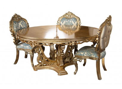 Ensemble complet Table à manger + 4 chaises Salle à manger Suite Groupe Ess Table Tables 5 pièces