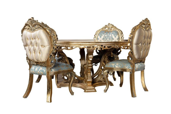 Ensemble complet Table à manger + 4 chaises Salle à manger Suite Groupe Ess Table Tables 5 pièces