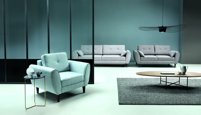 Conception Chesterfield Tissu Canapé Fauteuil 1 Place Canapés Rembourrés Salon Club