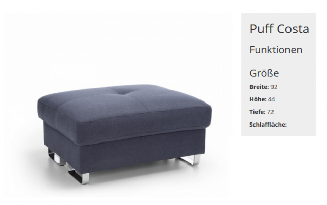 XXL Pouf de club Lounge Tabouret Cuir Textile Ottoman Designer Pouf nouveau
