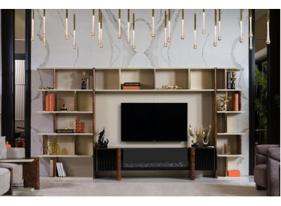 Unités murales télé en bois style moderne étagère meuble de salon armoire meuble TV stand