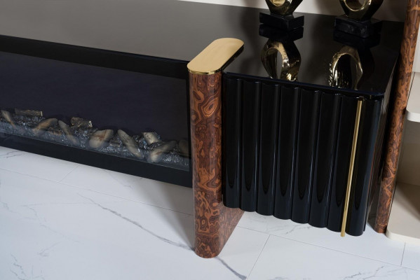 Unités murales télé en bois style moderne étagère meuble de salon armoire meuble TV stand