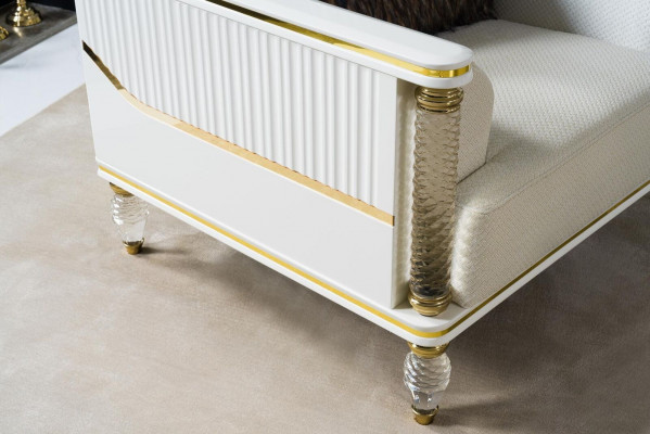 Suite de design Fauteuil de relaxation en tissu blanc Fauteuil de relaxation moderne de luxe