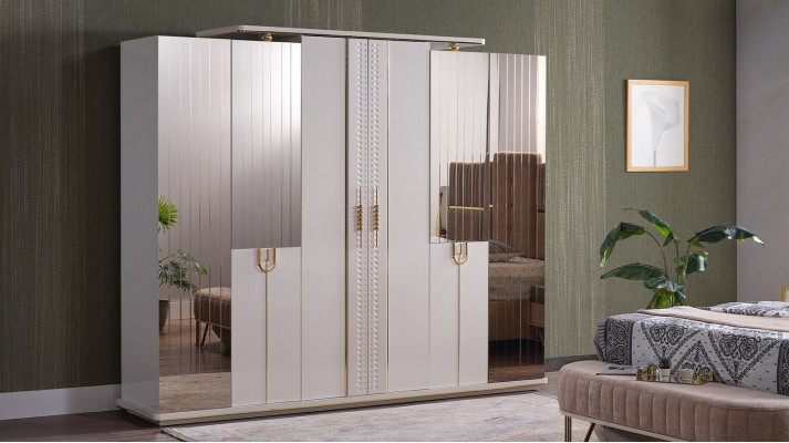 Conception de garde-robe Armoire de luxe Armoire de style moderne Mobilier de chambre neuf