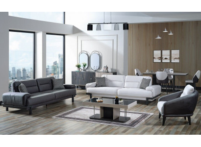 Ensemble de canapé 3+3+1 places en textile moderne avec fauteuil complet Canapé 3 places de luxe