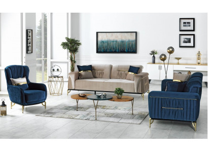 Ensemble de canapé design 3+3+1 places, nouveau revêtement de canapé