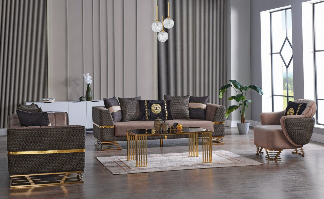 Ensemble de canapés design 3+3+1 places Neuf en tissu pour sièges