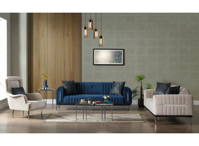 Ensemble de canapés modernes 3+3+1 places Fauteuil en tissu Canapé 3 pièces. Nouveau design de set