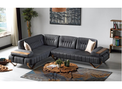 Canapé d'angle en forme de L Canapé d'angle en textile Canapé Rembourrage Premium en forme de L Moderne nouveau