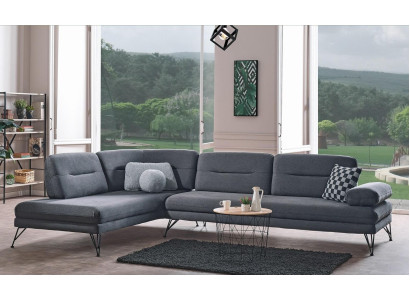 Canapé d'angle en L en textile Canapé d'angle Canapé Rembourrage Premium Moderne en L