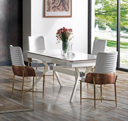 Ensemble de salle à manger, 6 chaises + table à manger, groupe de meubles de luxe Suite, neuf