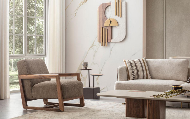 Ensemble de canapés 3+3+1 place Fauteuil relax moderne Style moderne Salon de luxe 3 pièces