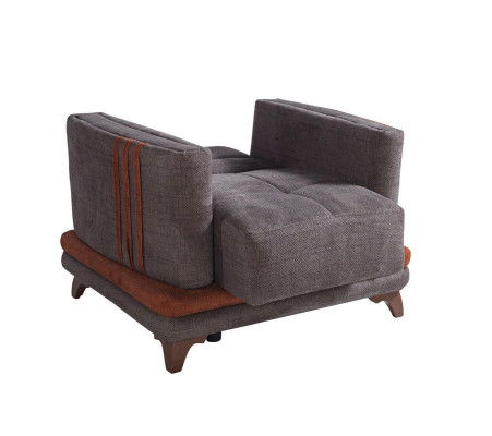 Fauteuil de luxe Design Seater Relax en textile gris Fauteuil Club Moderne de Luxe