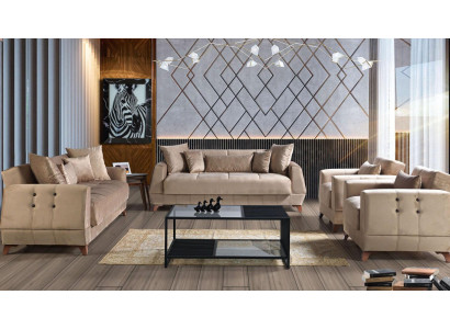 Ensemble de canapé 3+2+1+1 Fauteuil relax complet 4 pièces.