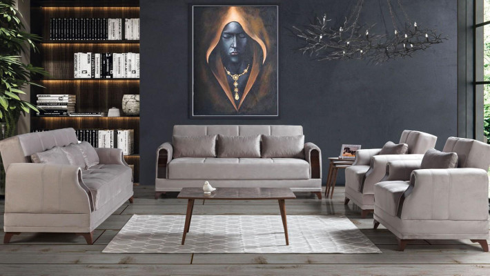 Ensemble de canapé 3+2+1+1 Siège Mobilier de luxe Ensemble de canapé Moderne 4 pièces nouveau