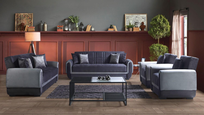 Ensemble de canapé 3+2+1+1 places en tissu moderne avec fauteuil complet Canapé 3 places de luxe