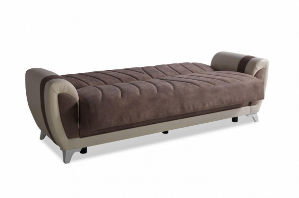 Sofa convertible Ensemble de canapé 3+2+1+1 places Canapé en textile Fauteuil Canapé complet Marron