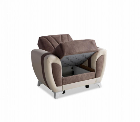 Sofa convertible Ensemble de canapé 3+2+1+1 places Canapé en textile Fauteuil Canapé complet Marron