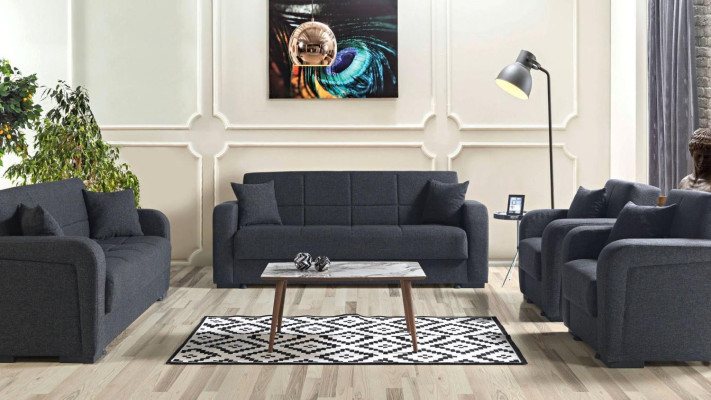 Ensemble de canapé 3+2+1+1 places en tissu moderne complet 2 fauteuils 3 places de luxe 1
