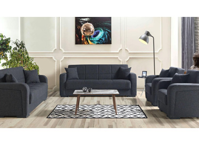 Ensemble de canapé 3+2+1+1 places en tissu moderne complet 2 fauteuils 3 places de luxe 1