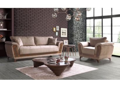 Ensemble de canapé 3+1 fauteuil Suite Moderne Mobilier Relax Canapé-lit