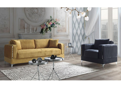 Ensemble de canapés 3+1 places Fauteuil moderne Relax Fauteuil moderne Style 2 pièces Salon de luxe neuf Salon neuf