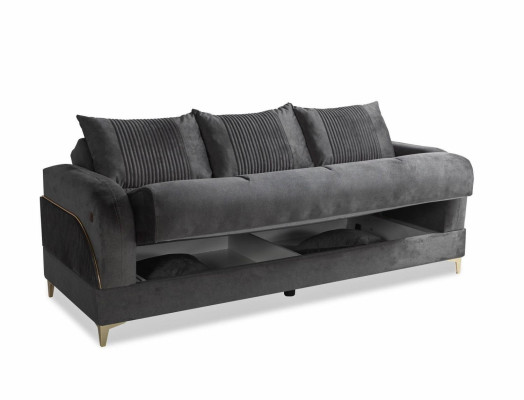 Ensemble de canapé 3+2+1+1 Sièges Meubles Ensemble de luxe de canapé moderne Gris 4 pièces