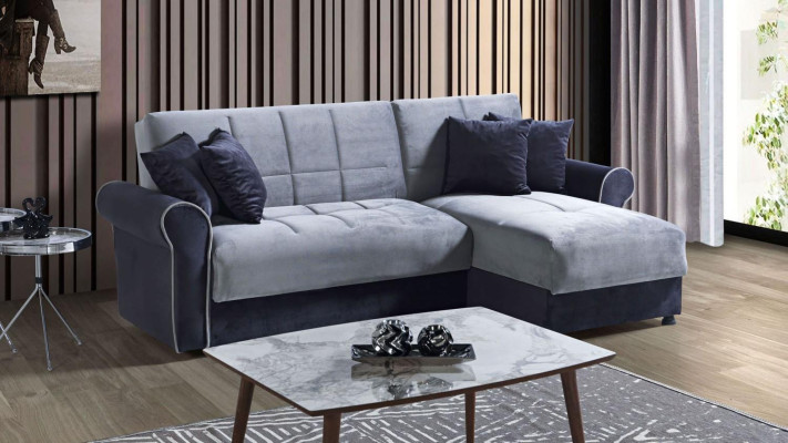 Canapé d'angle en forme de L textile Canapé Rembourrage de canapé Premium Moderne Nouveau 1