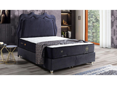 Design de lit Lits Lits de luxe Rembourrage Mobilier de chambre Moderne Noir