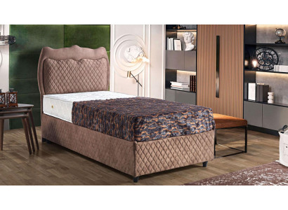 Conception de lit Lits Lits de luxe Rembourrage Mobilier de chambre Marron 90x190cm
