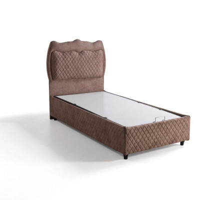 Conception de lit Lits Lits de luxe Rembourrage Mobilier de chambre Marron 90x190cm