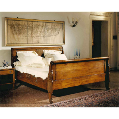 Lit Lits Lit double Chambre Bois Rembourrage Marron Lits doubles neufs