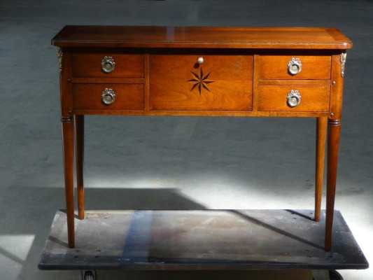 Style de mobilier Design baroque Bois Meuble italien Table console Marron Buffet